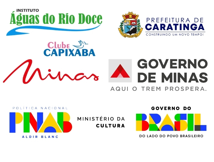 Painel original de marcas de organização, apoio e realização do Eu Sou do Doce