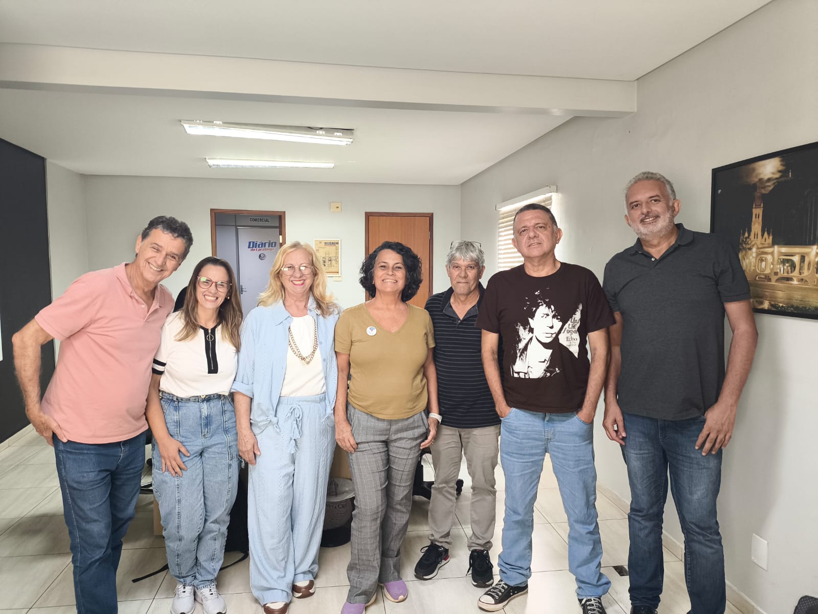 Visita dos representantes do movimento ao Diário de Caratinga